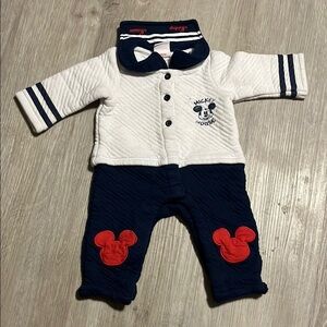 Mickey Mouse Kids One Piece - White and Navy